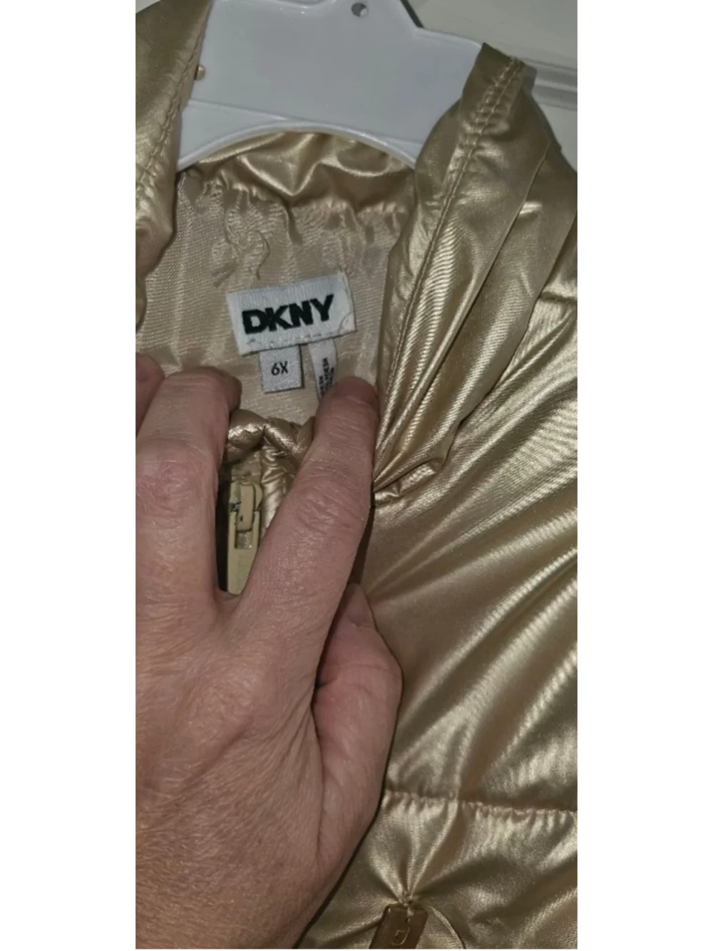 Girls' DKNY Gold full zip vest layering Puffer Vest‎ 6X